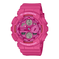 Monochromatic Pink Watch with Sparkling Metallic Indexes by G-Shock