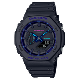 Black Octogonal Watch Accented with Blue Violet by G-Shock