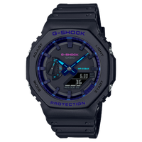 Black Octogonal Watch Accented with Blue Violet by G-Shock