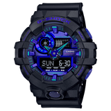 Analog-Digital Black Watch with Blue Violet Accents by G-Shock