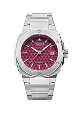 Men's Alpiner Extreme Solarmetre Solar Quartz Watch with Burgundy Face by Alpina