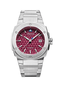 Men's Alpiner Extreme Solarmetre Solar Quartz Watch with Burgundy Face by Alpina