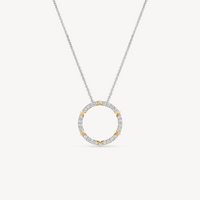 18K White Gold & Yellow Gold Copley 0.49cttw VS GH Pave Diamond Pendant by Hearts on Fire