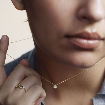 18K Yellow Gold Dream 0.21ct VS GH Solitaire Pendant by Hearts on Fire