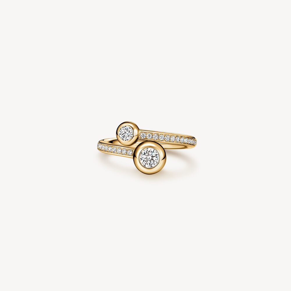 18K Yellow Gold Dream Bypass 0.61cttw VS GH Diamond Pave Ring by Hearts on Fire