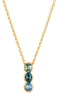 14K Honey Gold 1.05cttw Montana Sapphire Ombre Pendant by LeVian