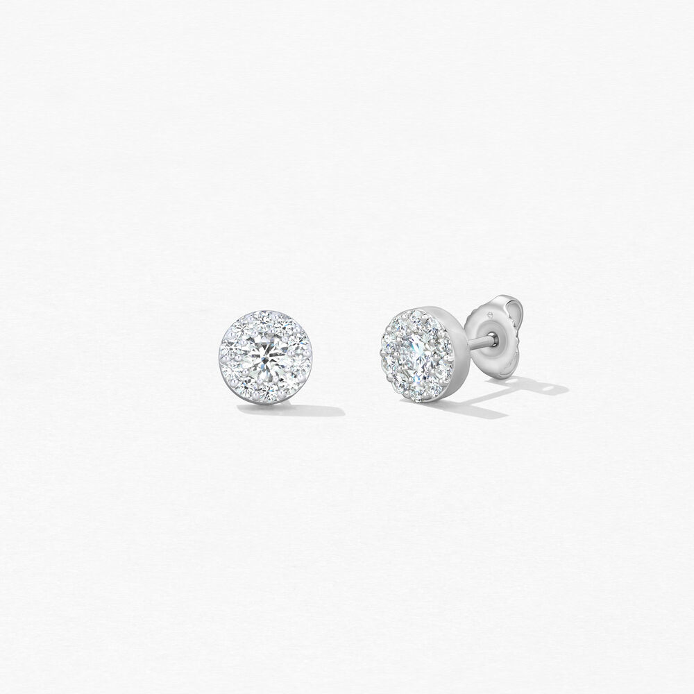 18K White Gold Hearts on Fire Fulfillment Stud Earrings