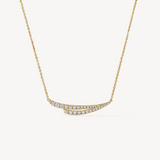 Vela 18K Yellow Gold 0.40cttw VS G-H French Cut Pave Diamond Pendant Necklace by HOF