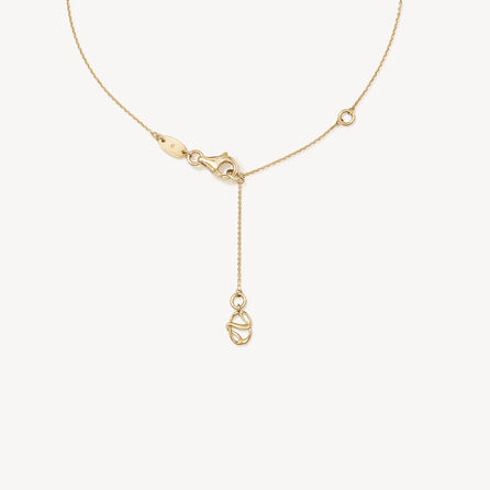 18K Yellow Gold Diamond Whimsical Clover Pendant Necklace by HOF