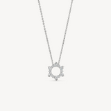 18K White Gold 0.65cttw VS G-H Diamond Aerial Sunburst Enhancer Pendant by Hearts on Fire