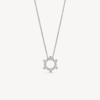 18K White Gold 0.65cttw VS G-H Diamond Aerial Sunburst Enhancer Pendant by Hearts on Fire