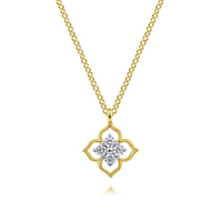 14K Yellow Gold 0.12cttw SI HI Diamond Pendant Necklace by Gabriel