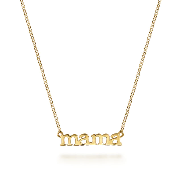 14K Yellow Gold Mama Initial Necklace by Gabriel