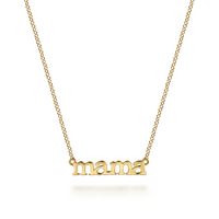 14K Yellow Gold Mama Initial Necklace by Gabriel