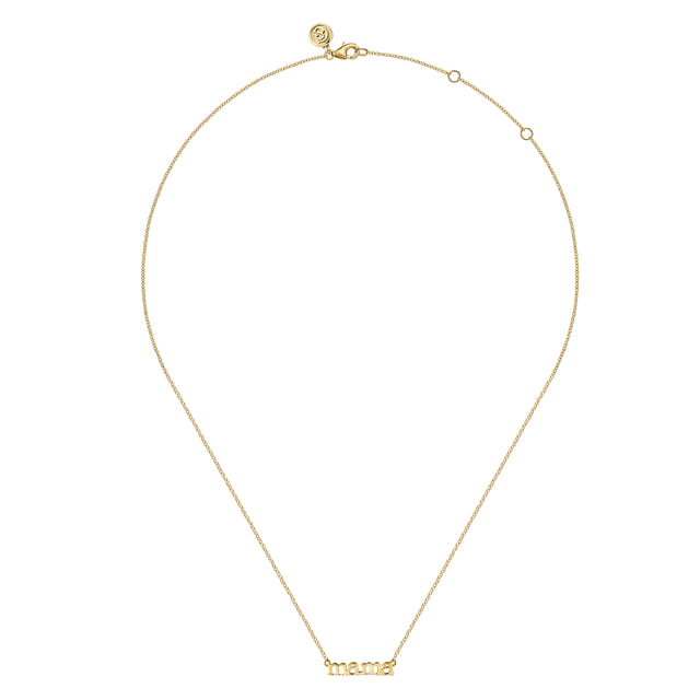 14K Yellow Gold Mama Initial Necklace by Gabriel