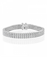 14K White Gold 6.60cttw Diamond Bracelet