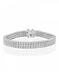 14K White Gold 6.60cttw Diamond Bracelet