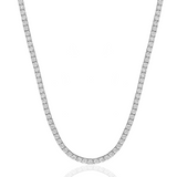 14K White Gold 26.48cttw Diamond Tennis Necklace