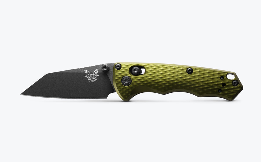 Partial Auto Immunity CPM-M4 Cobalt Black Wharncliffe Blade with Woodland Green Handle