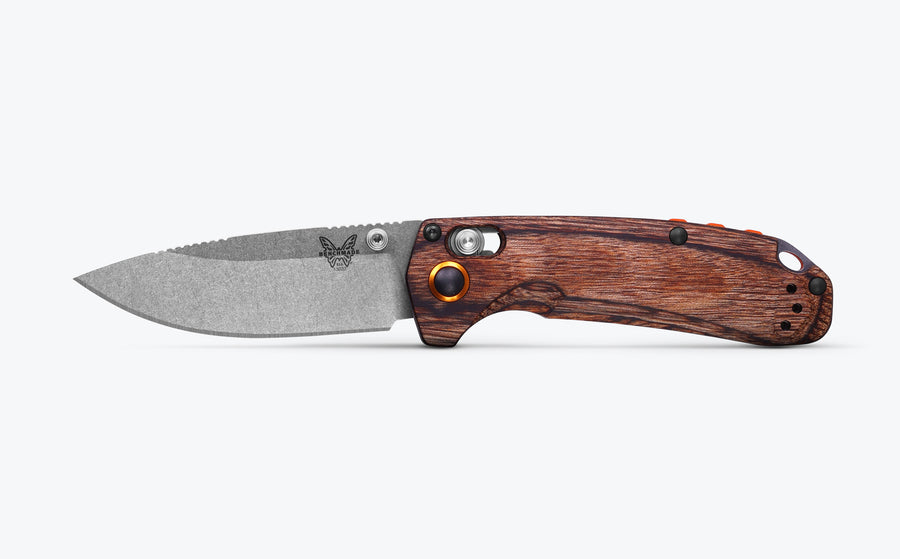 North Fork Stabilized Wood Drop-Point Knife by Benchmade