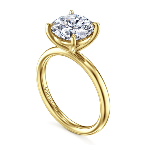 Yellow Gold Semi-Mount Engagement Ring