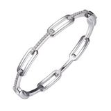 Sterling Silver Bangle with CZ by Charles Garnier