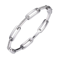 Sterling Silver Bangle with CZ by Charles Garnier