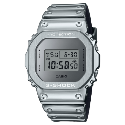 Silver Watch with Silicone Watch Band by G-Shock
