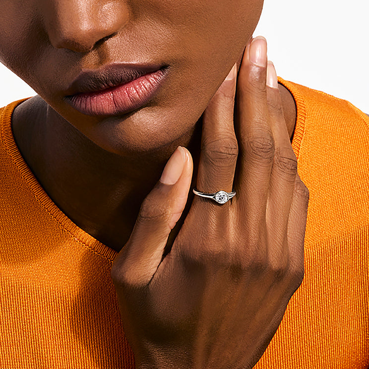 JH Lovestruck Silver Ring with 0.75ct LAB GROWN Diamond Sz 7 by John Hardy