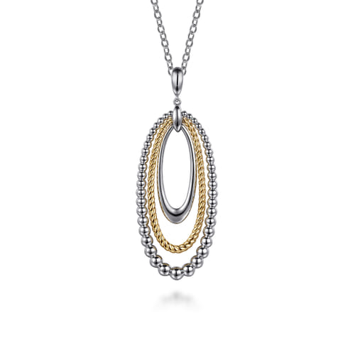 Two-Tone Enlongated Necklace by Gabriel & Co
