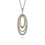Two-Tone Enlongated Necklace by Gabriel & Co