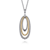 Two-Tone Enlongated Necklace by Gabriel & Co