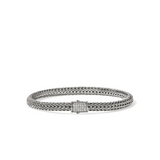 Icon Silver 0.15cttw Diamond Pave 5mm XS Bracelet Sz US by John Hardy