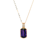14K Rose Gold 2.38 Grape Amethyst & 0.03cttw Diamond Pendant by LeVian
