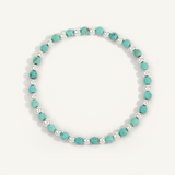 4mm Blue Howlite & Sterling Silver Harmony Gemstone Bead Bracelet 7" by Dee Berkley