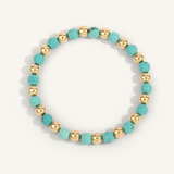 6mm Blue Howlite & 14K Gold Filled Harmony Gemstone Bead Bracelet 7" by Dee Berkley