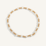 4mm 14K Gold Filled with Pearl Shine Bright Remix Bead Bracelet 7" by Dee Berkley