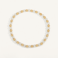 4mm Moonstone & 14K Gold Filled Harmony Gemstone Bead Bracelet 7" by Dee Berkley