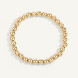 6mm 14K Gold Filled Shine Bright Bead Bracelet 7" by Dee Berkley