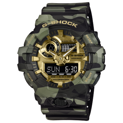 Bold Camo & Gold Watch by G-Shock