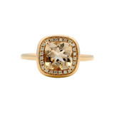 14K Rose Gold 1.35ct Morganite & 0.09ct Diamond Ring by RJM