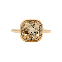 14K Rose Gold 1.35ct Morganite & 0.09ct Diamond Ring by RJM
