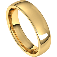 14K Yellow Gold European Fully Round Comfort Fit Band Sz 9