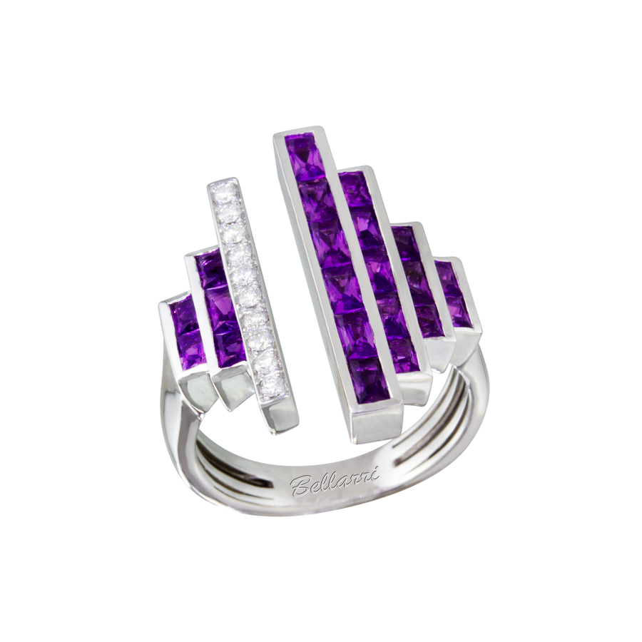 Amethyst and Diamond Ring by Bellarri
