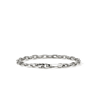 Chains Oval Silver 5x8.7mm Link Bracelet with Hook Clasp Sz L by John Hardy