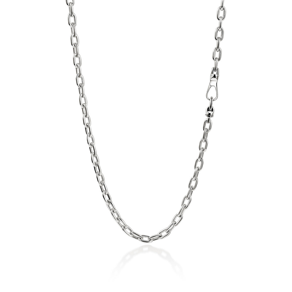 Chains Oval Silver 5mm Link Necklace Sz 22 by John Hardy