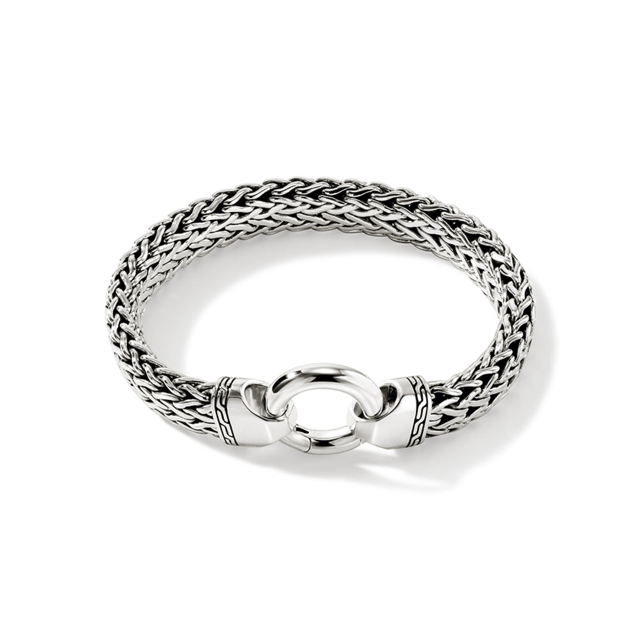 Icon Extension Silver Large Flat Chain 11mm Bracelet Sz L by John Hardy