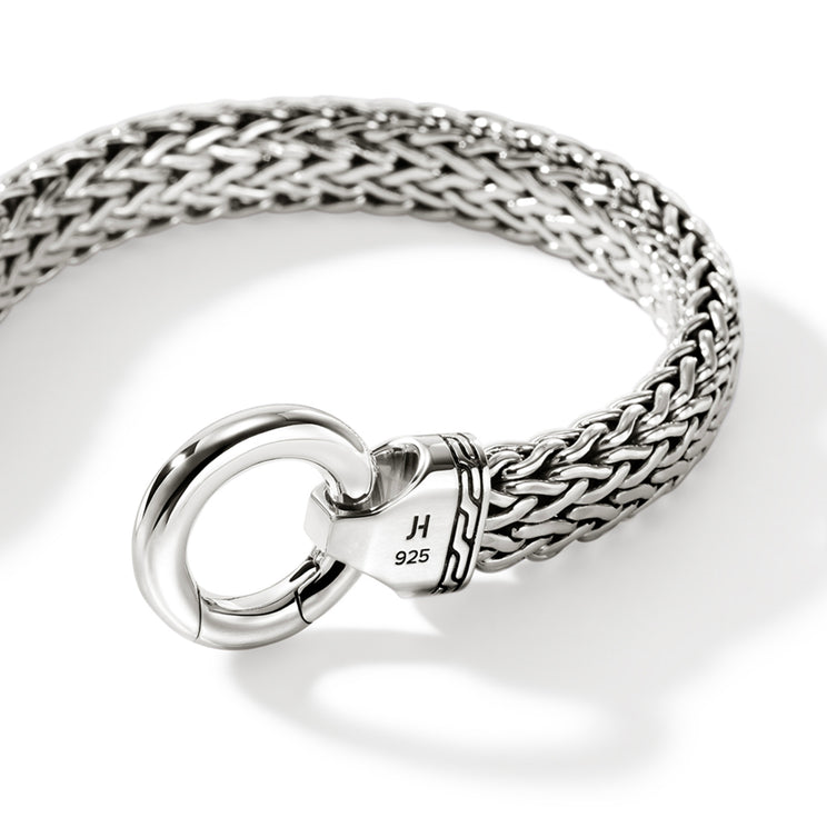 Icon Extension Silver Large Flat Chain 11mm Bracelet Sz L by John Hardy