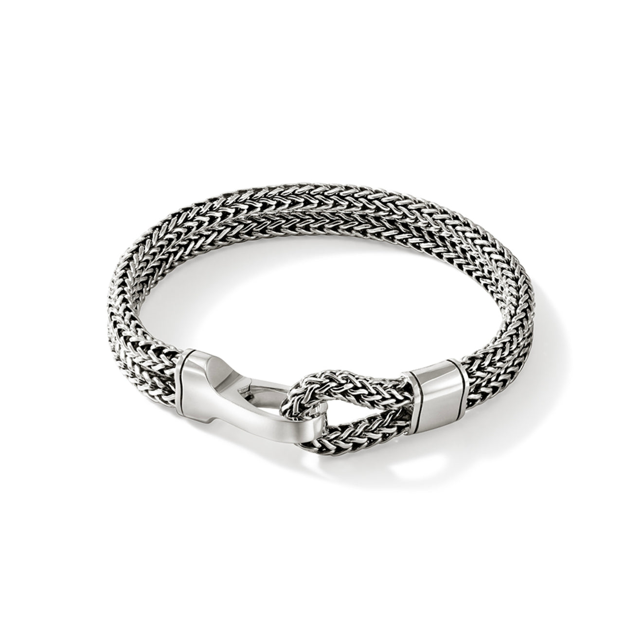 Icon Extension Silver Double Row Bracelet Sz L by John Hardy