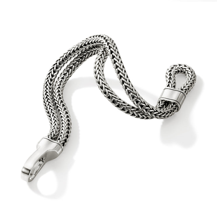 Icon Extension Silver Double Row Bracelet Sz L by John Hardy